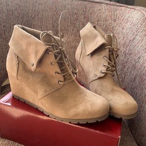 Wedge ankle booties size 10